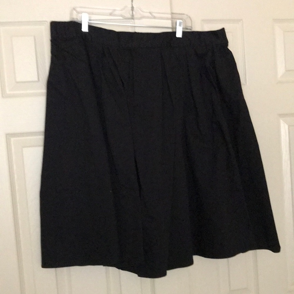 Eloquii Pleated A-line Skirt Black Size 22